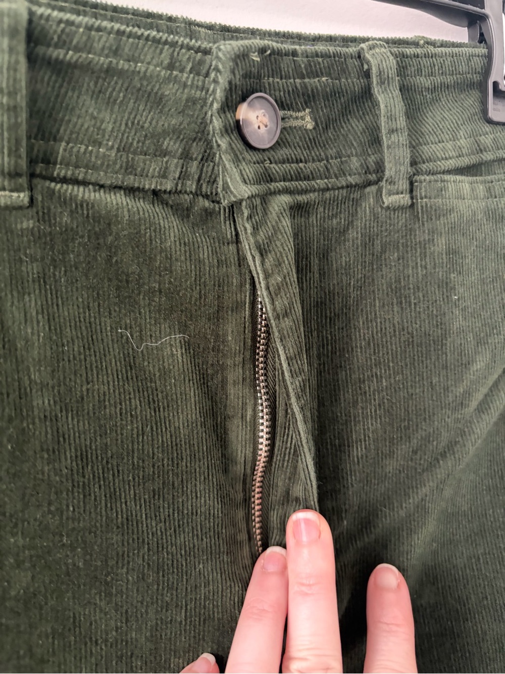 Everlane The Relaxed Wide Leg Corduroy Casual Pants Dark Green 8 - Picture 5 of 10